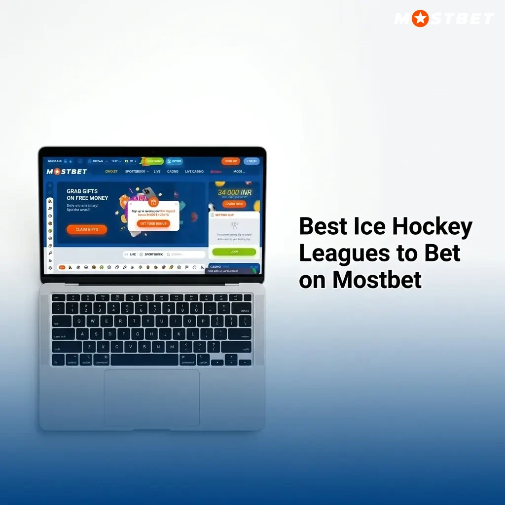 Ice hockey leagues on Mostbet including NHL, KHL, AHL, IIHF World Championship, SHL and Czech Extraliga betting markets