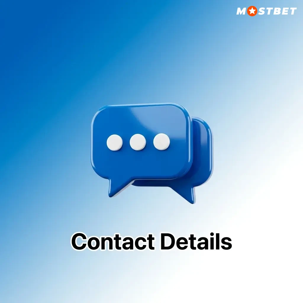 Mostbet India customer support contact details including live chat, email, FAQ, and social media channels