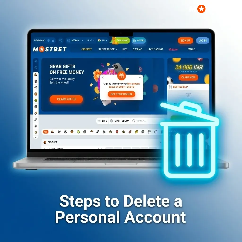 Steps to delete a personal gambling account including login, settings navigation, support contact, and confirmation process