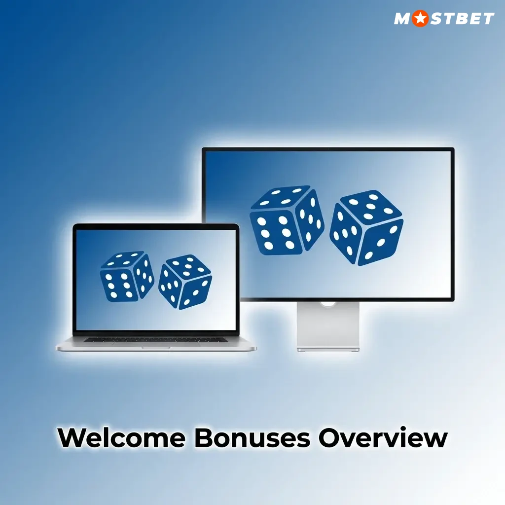 Mostbet welcome bonus table showing 125% up to ₹34,000 with 250 free spins for casino and sports offers